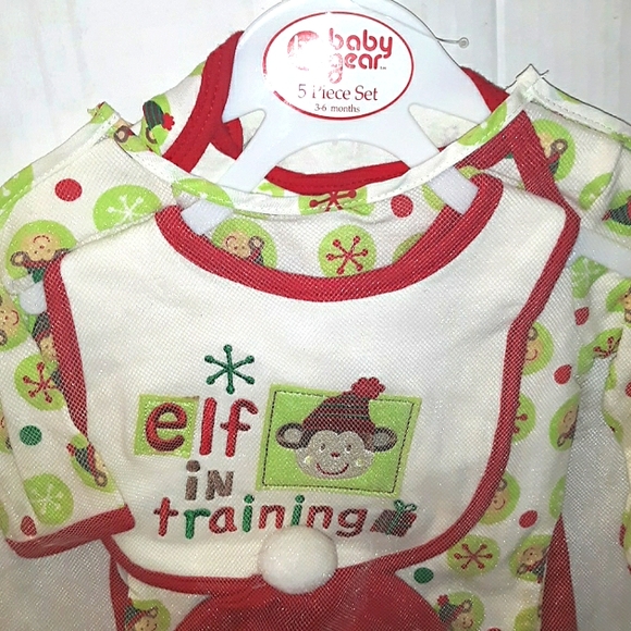 NWT Christmas Baby Gear 5 PC Elf Holiday Set - Picture 3 of 13